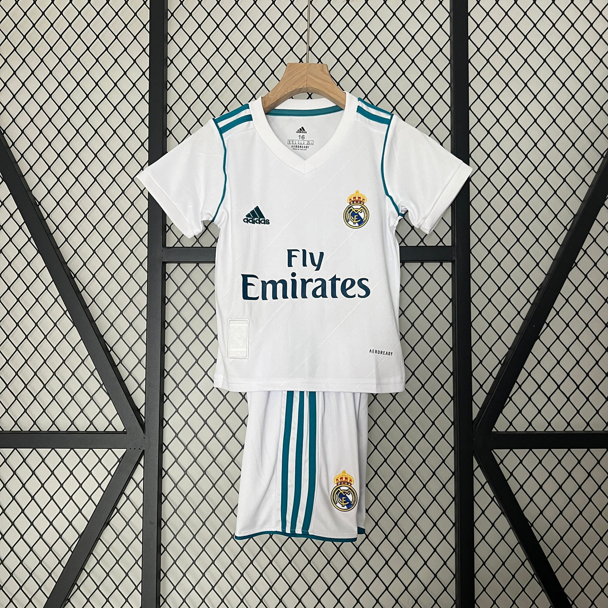 JERSEY REAL MADRID I 17/18 KIDS KIT (RETRO)